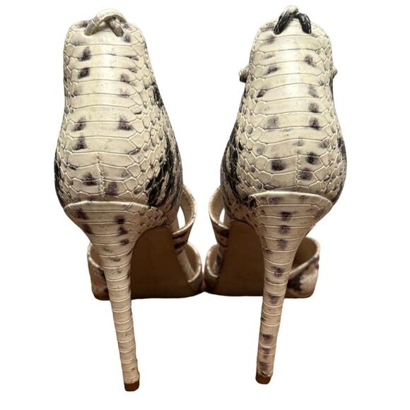 Steve Madden "Raela" Lace Up Pumps In Snakeskin Size 8 - Picture 7 of 8